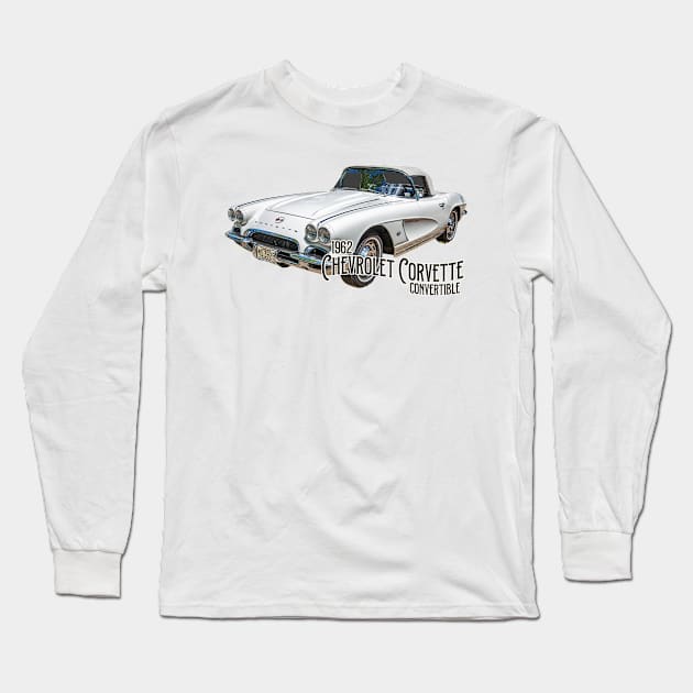 1962 Chevrolet Corvette Convertible Long Sleeve T-Shirt by Gestalt Imagery